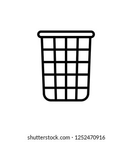 Trash Bin Icon Outline Vector