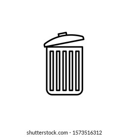 trash bin icon outline vector design
