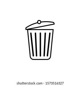 trash bin icon outline vector design
