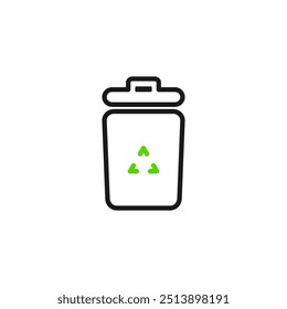 Trash bin icon. Recycle bin icon. Delete icon.