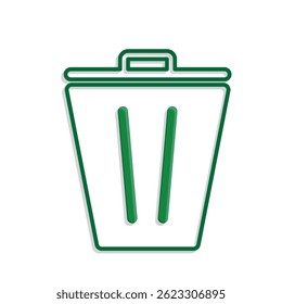 trash bin icon. recycling symbol. sustainability. reuse web icon, eco-friendly, used goods, green energy. Mixed design style