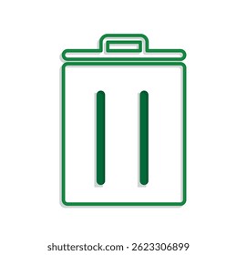 trash bin icon. recycling symbol. sustainability. reuse web icon, eco-friendly, used goods, green energy. Mixed design style