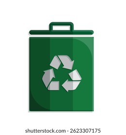 trash bin icon. recycling symbol. sustainability. reuse web icon, eco-friendly, used goods, green energy. simple 3d design style