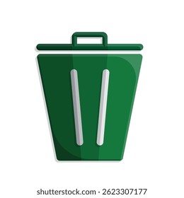 trash bin icon. recycling symbol. sustainability. reuse web icon, eco-friendly, used goods, green energy. simple 3d design style