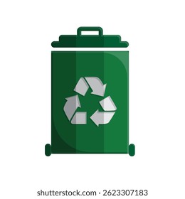 trash bin icon. recycling symbol. sustainability. reuse web icon, eco-friendly, used goods, green energy. simple 3d design style