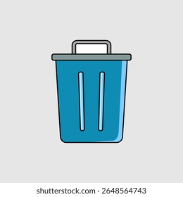 Ícone da lixeira. ícone relacionado aos elementos da interface do usuário. adequado para o site, aplicativo, interfaces do usuário, elemento, imprimível etc. estilo de ícone plano. design vetorial simples editável