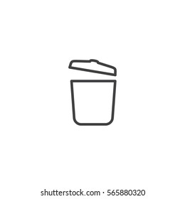 trash bin icon. sign design