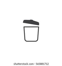 trash bin icon. sign design