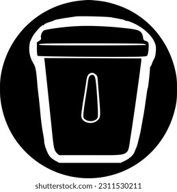 icono de papelera, signo, símbolo, vector, arte