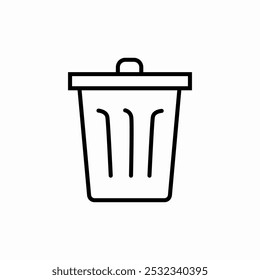 trash bin icon sign vector