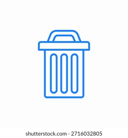 Vector de signo de icono de papelera