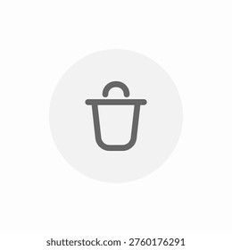 trash bin icon sign vector