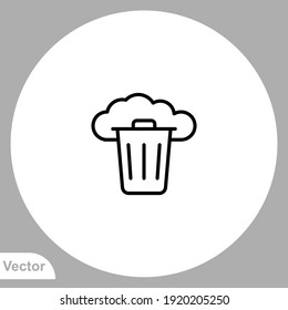 Vector de signo de icono de cubo de basura,Símbolo, ilustración de logotipo para web y móvil