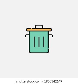 Mülleimer-Symbol, Vektorsymbol, Symbol, Logo-Illustration für Web und Mobile