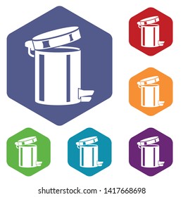 Trash bin icon. Simple illustration of trash bin vector icon for web