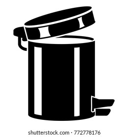 Trash bin icon. Simple illustration of trash bin vector icon for web