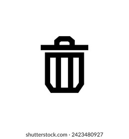 Trash Bin Icon Simple Line Style Vector Perfect Web- und Mobile-Illustration 
