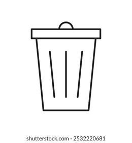 Trash Bin icon. simple thin line icon.