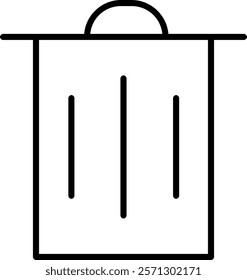 Trash Bin Icon Symbol Art Sign