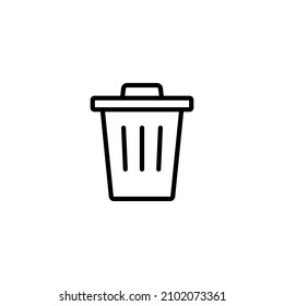 trash bin icon symbol. trash can vector isolated on white background