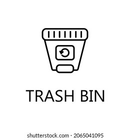 Trash Bin icon. Trendy flat vector Trash Bin icon on white background, vector illustration can be use for web and mobile