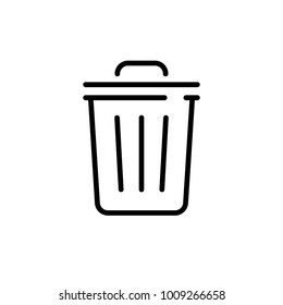 trash bin icon vector