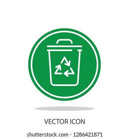 trash bin icon vector