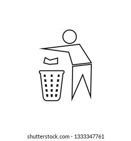 trash bin icon vector