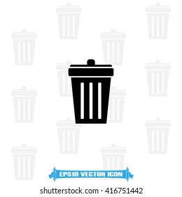 Trash bin icon vector
