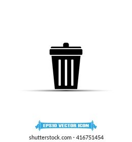 Trash bin icon vector.