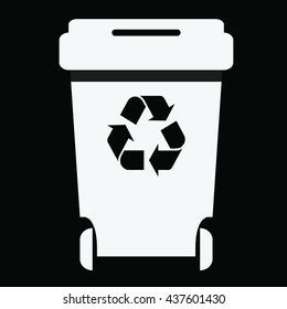 Trash bin icon and vector.