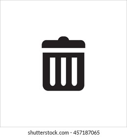 Trash Bin Icon Vector.