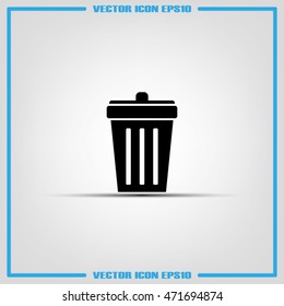Trash bin icon vector