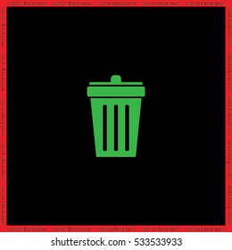 Trash bin icon vector
