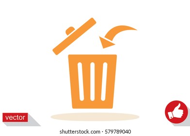 Trash bin icon vector.