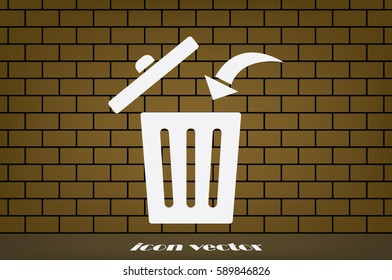 Trash bin icon vector