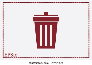 Trash bin icon vector