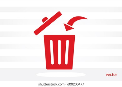 Trash bin icon vector