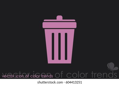 Trash bin icon vector