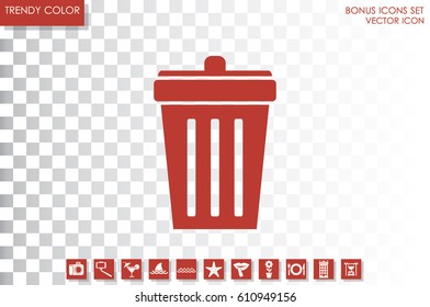 Trash bin icon vector