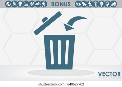 Trash Bin Icon Vector
