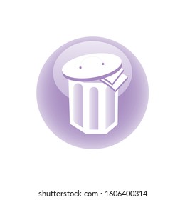 Trash bin icon vector. Bin button. Stock vector illustration isolated on white background.