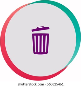 Trash bin  icon. Vector design.
