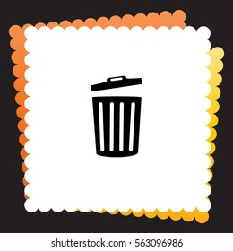 Trash bin  icon. Vector design.