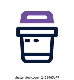 trash bin icon. vector dual tone icon for your website, mobile, presentation, and logo design.