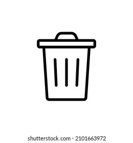vector de icono de papelera. diseño de símbolo de glifo tonto