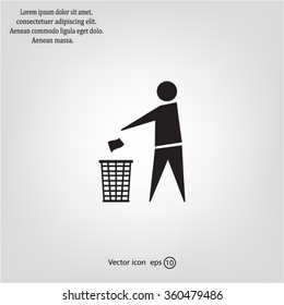 Trash bin icon. Vector EPS10.