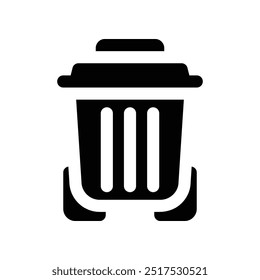 Icono de papelera. Icono de glifo de Vector para su Sitio web, móvil, presentación y diseño de logotipo.