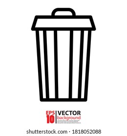Trash bin icon vector. Housekeeping Elements Icon. Eps10 vector illustration.