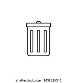 Trash Bin Icon Vector Illustration Eps
